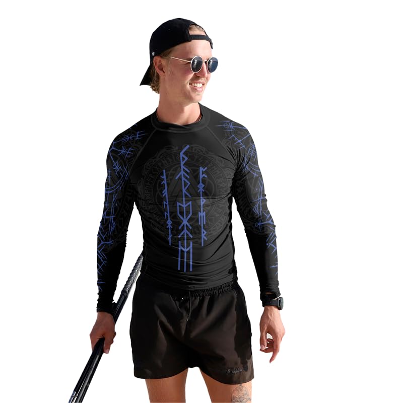 Viking Long Sleeve BJJ Rash Guard Men's Compression Shirt for MMA Jiu Jitsu Grappling No-Gi4