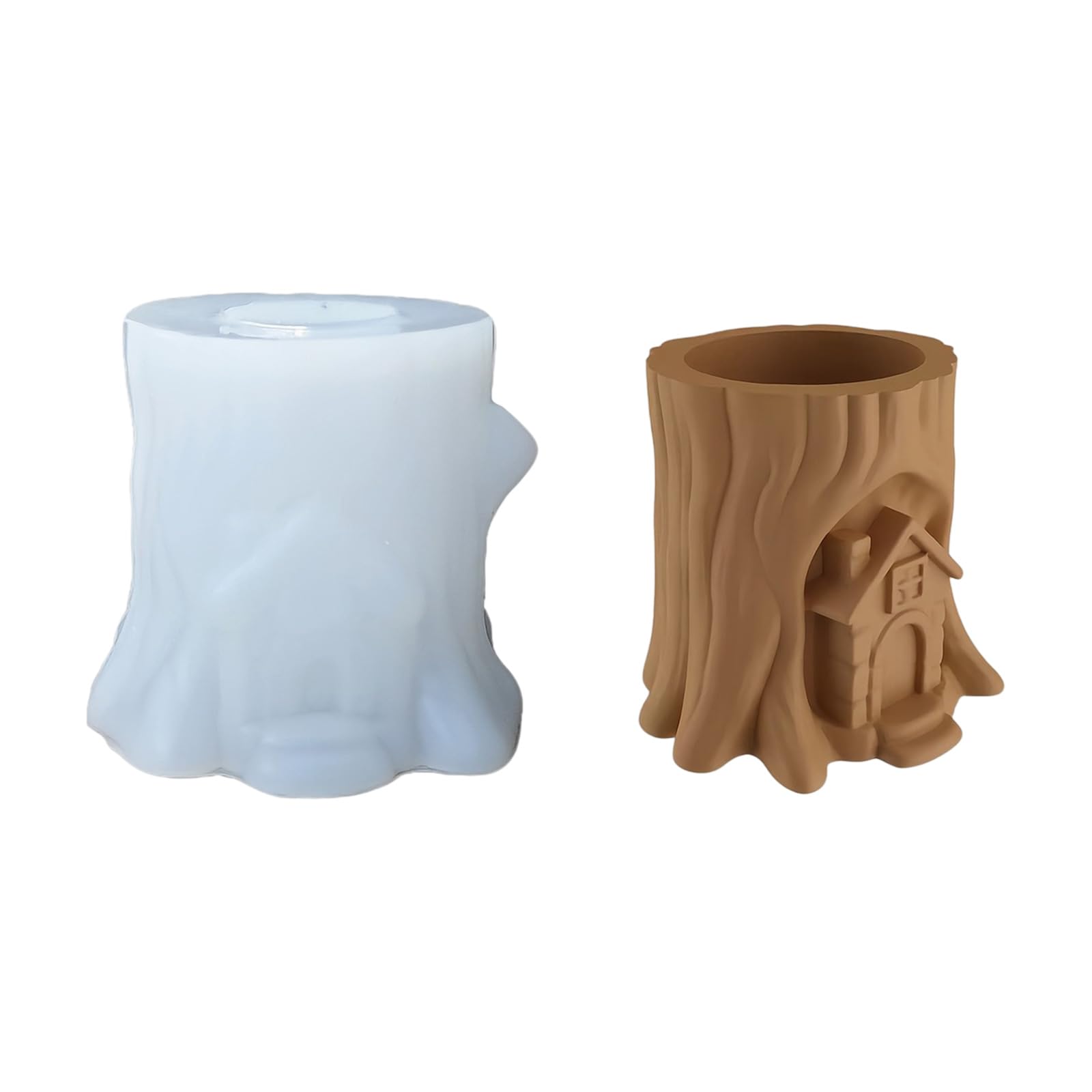 NEWFT Artistic Stump Silicone Mould For Unique Resin Craft And