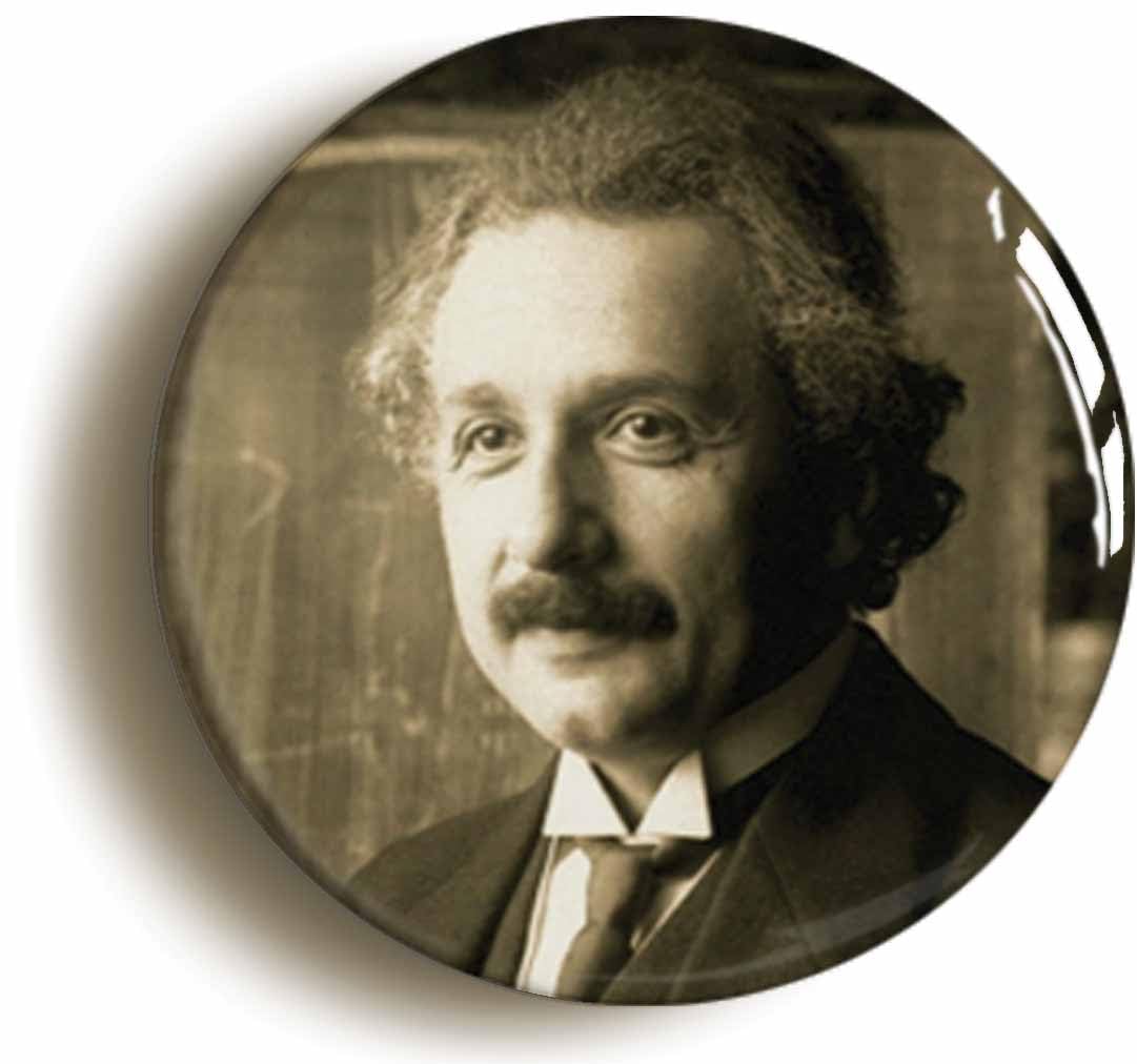 Scientist Einstein Fridge Magnet (Circular 2inch / 50mm Diameter)