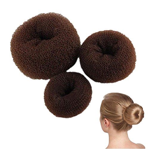 Toruiwa Chignon Donut Elastique de Cheveux Accessoire pour Femme Fille 3 Tailles