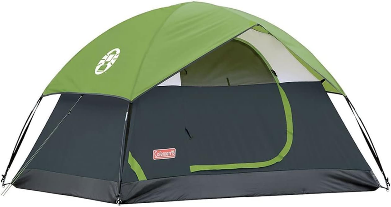 Polyester Sundome 6 Person Camping Dome Tent with Spacious Waterproof Room & Superior Air Ventilation,5-10 Minutes Easy Setup,multicolour