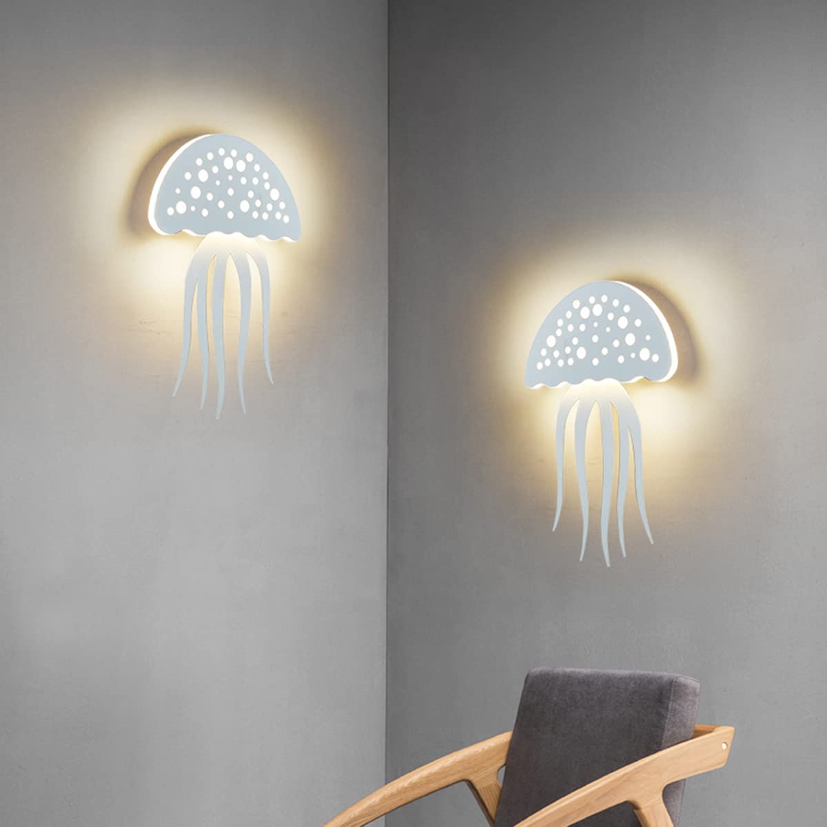 10W kinkiet kryty LED kinkiet pokój dziecięcy lampa meduzy dziecięca noc światło ścienne Cartoon oświetlenie ścienne chłopiec dziewczyna lampka nocna do sypialni ciepły biały 3000K biały