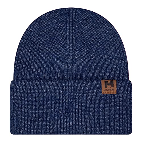 Photo 1 of Cocomori Slouchy Beanie Hats for Women Winter Knitted Caps Soft Warm Ski Hat Unisex Navy