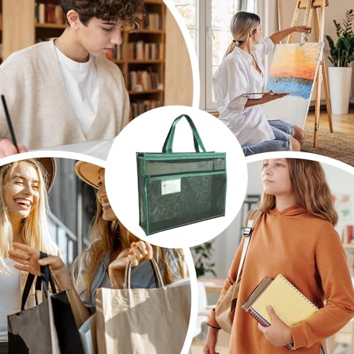 Bolsa de documentos con cremallera de malla impermeable y transparente tamaño A3 5
