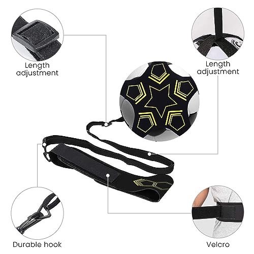 wadafen Football Kick Trainer,Football Training Equipment Hands Free Solo Practice and 20pcs Soccer Training Cones Kit - Image 3