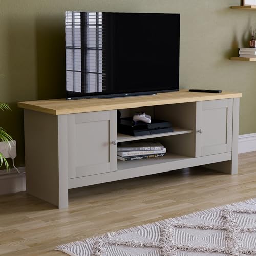 Vida Designs Meuble TV Arlington, Gris, 2 Door