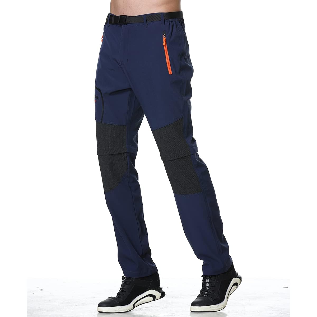 SANMIO Pantaloni Trekking Uomo Esterno Asciugatura Veloce Funzionali Leggeri Traspiranti Convertibile Pantaloncini Softshell Pantaloni da Arrampicata Casual - 4