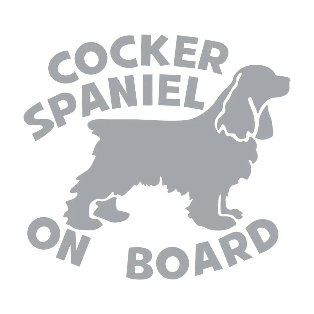 Cocker Spaniel Car Decal Dog Sticker Waterproof Vinyl(Silver,15X13.7cm)