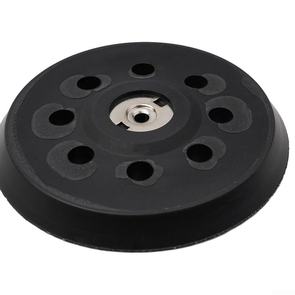 Platorello abrasivo per Metabo SXE 325 & Intec 425 – Piastra posteriore in poliuretano ad alta elasticità (125 mm, 8 fori, 13 mm di spessore)