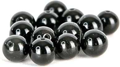 Beads for Bracelet Pack of 10 Black Tourmaline Natural Stone Lithotherapy 8 mm – Protection | Purification | Anchor – Gift Idea Jewellery DIY (Black Gemstones)