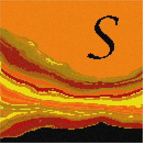 Pepita Needlepoint kit: Letter S Agate Mars, 10