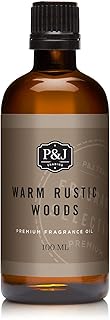 P&J Trading - Warm Rustic Woods Scented Oil 100ml - Fragrance Oil for Candle Making, Soap Making, Diffuser Oil