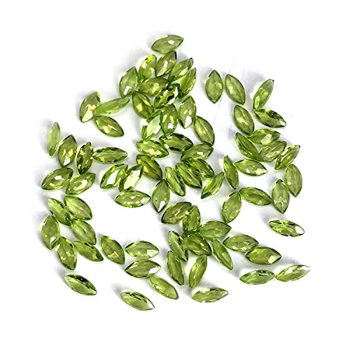 Péridot naturel marquise 8x4mm calibré pour sertir facilement sans casser la pierre
