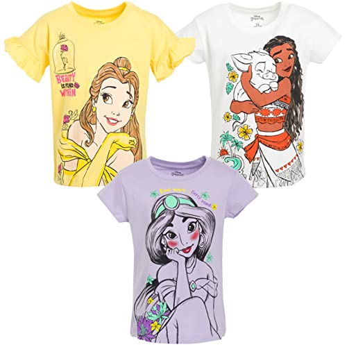 Image of Disney Girls' 3-Pack Short Sleeve T-Shirts for Baby & Kids