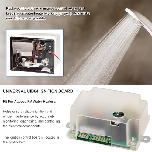 Image of UIB64 Ignition Control Circuit Board Universal Ignitor Module Board Replacement Parts Fit for Atwood RV Water Heaters with 4 and 6 Position Edge Style or 10 inchPin Style Connectors