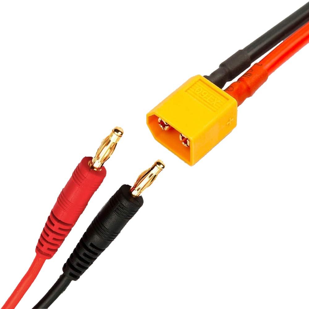 Cable XT60 macho a HXT Banana 4.0mm macho rojo-negro Cable XT60 macho a HXT Banana 4.0mm macho rojo-negro