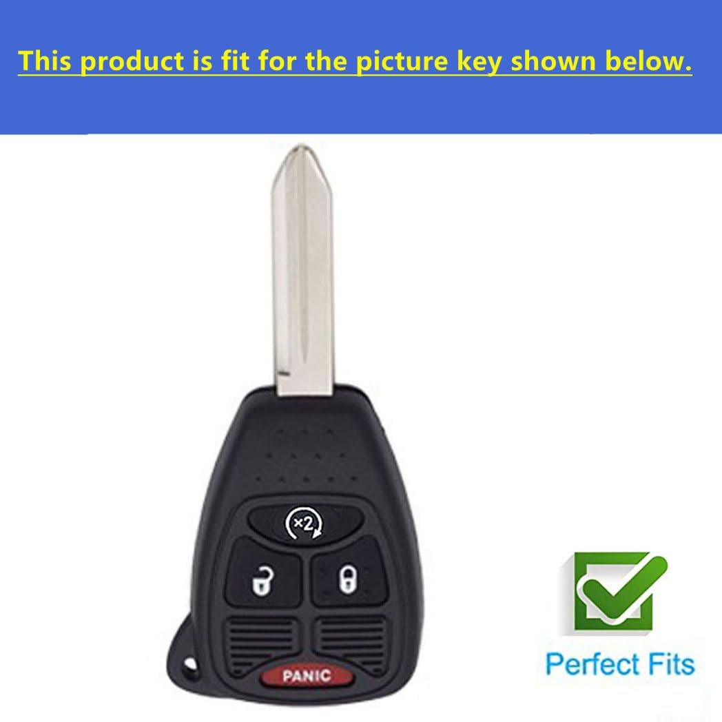 Rilnaewn Soft TPU Key Fob Cover For Jeep/Dodge/Chrysler (Pink) - Fits 2007-2018 Models - View #11