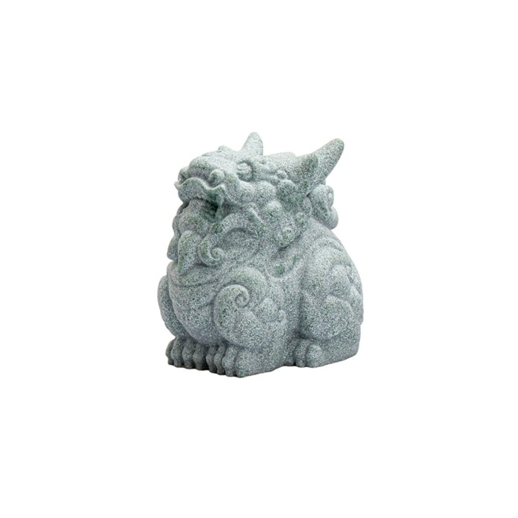 ENGENDER Kung Fu Tea Pet Retro Green Sandstone Tea Pet Ornaments Home Office Desktop Mascot Kung Fu Accessories