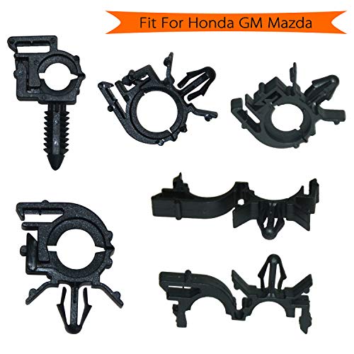 ROLINGER Car Wire Harness Routing Clip Wiring Harness Wire Loom Routing Clips Assortment 56 PCS Retainer Car Clips Contains 6 Different Sizes Replacement Parts for Honda GM Mazda