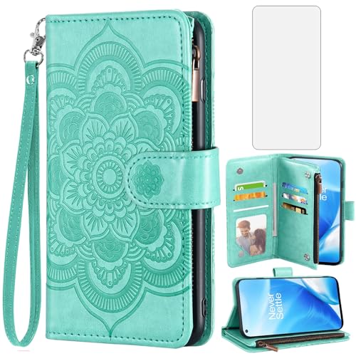 Étui portefeuille OnePlus Nord N200 5G en cuir avec porte-cartes