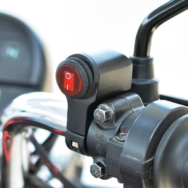 Interruptor de motocicleta modificado en aluminio contra lluvia 6