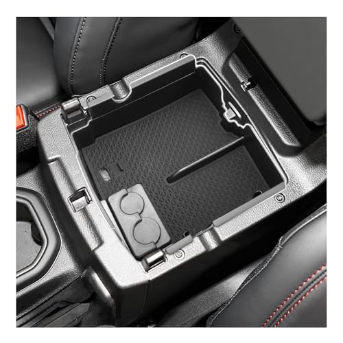 SXCY for 2025 Jeep Wrangler JL/Gladiator JT Center Console Organizer for 2025 Jeep Wrangler Accessories 2018-2025 Wrangler JL/2020-2025 Gladiator JT Armrest Console Organizer Tray[with Coin Holder]