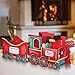 Christmas Train Set,Festive Christmas Tree Train-Deliver Holiday Cheer in Style.Whimsical Santa Gift Box Holder for Candy & Ornaments,Perfect Holiday Decor for Family Celebration