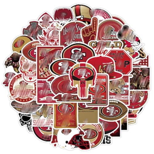 50 Pcs American Football Stickers Vinyl Waterproof Decals for Football Fans Water Bottles Laptop Snowboard Scrapbook Phone Luggage Decor DIY Stickers - 07