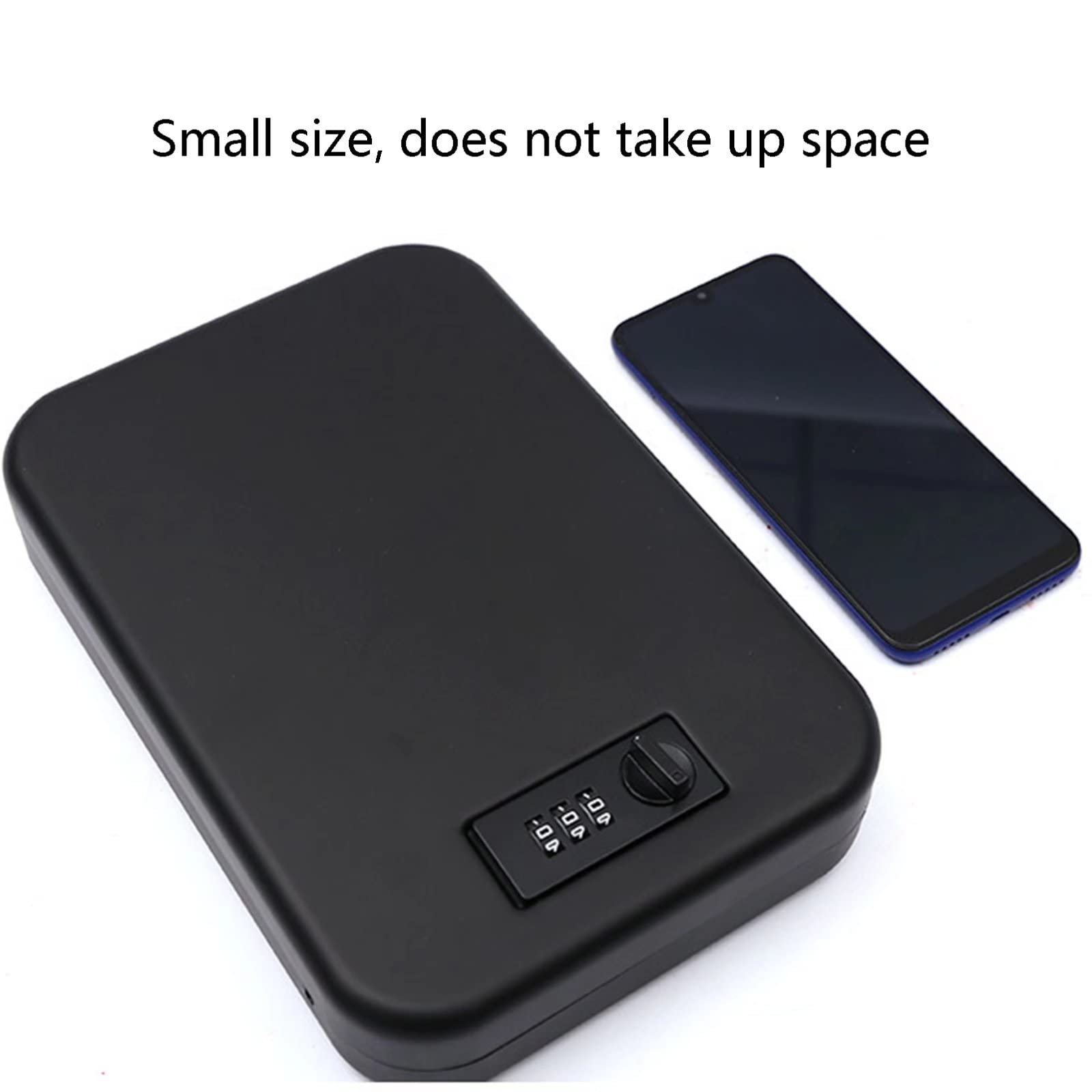 Genérico Caja Fuerte para Pistola De Coche, Caja Fuerte para Pistola con Cerradura De CombinacióN para Mesita De Noche, Caja Fuerte PortáTil para Pistola De Viaje para Coche Hogar CamióN