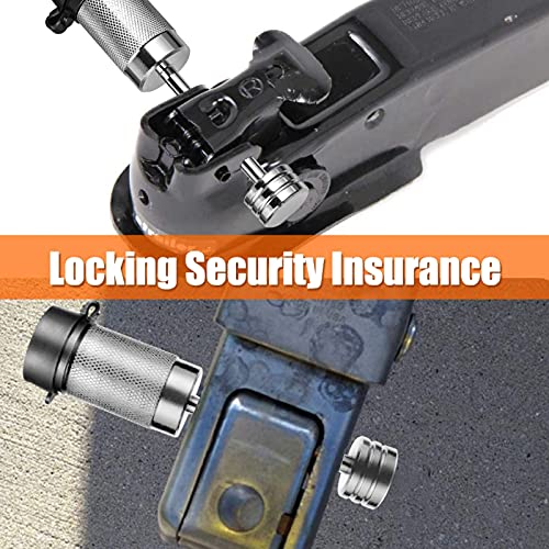 CZC AUTO Trailer Coupler Lock 1/4'' Dia, 3-3/8'' Span Trailer Tongue Lock Fits Latch-Type Coupler, Chrome Coated with Keys for Towing Boat RV Car by CZC AUTO - Image 7