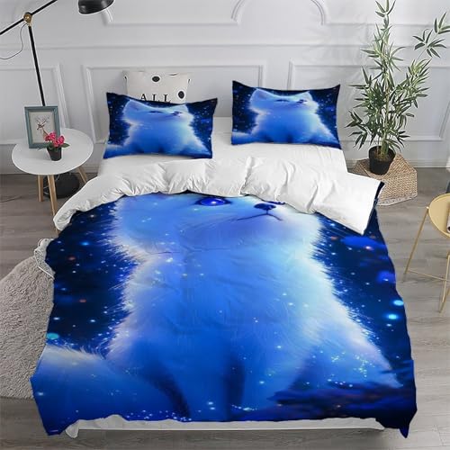 Housse de couette chat zippée 200x200 pour changer de lit facilement