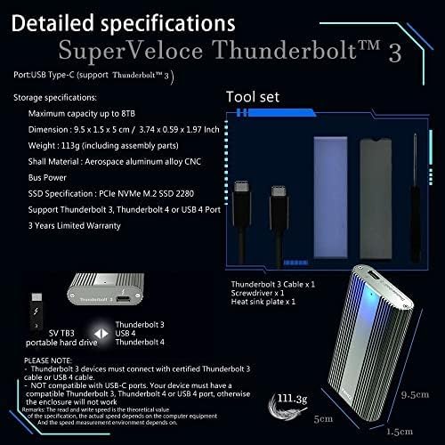 [Intel Certified] Thunderbolt 3 External Portable SSD, Bus Powered, (Compatible with Thunderbolt 4 and USB 4 Devices) (SpaceGreen, 4TB)