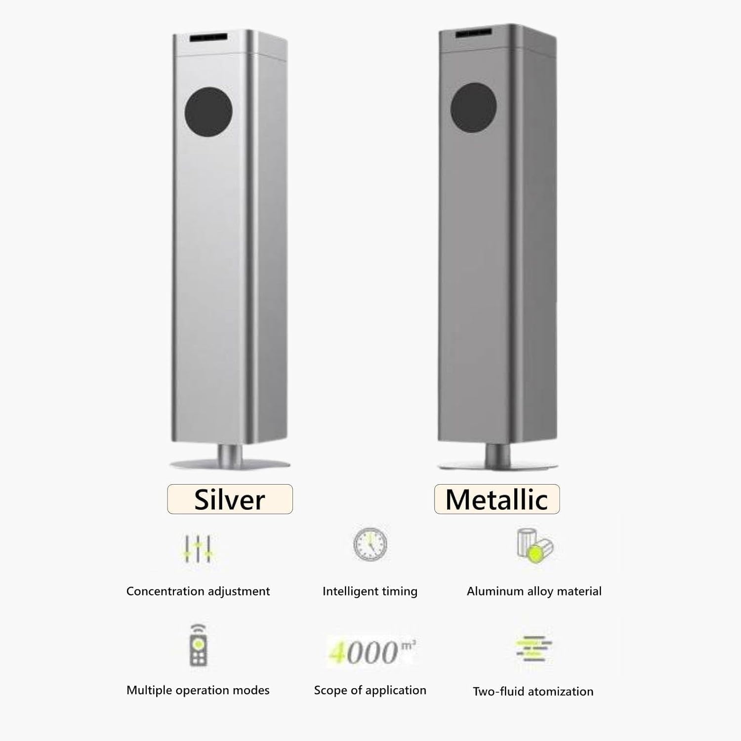 Máquina De Aroma De Aire De Piso, Difusor De Aire De 1500 Ml, Nebulización De Condensado Sin Agua, Cobertura De 2500-4000 M3, Difusor De Aceites Esenciales para Grandes Oficinas, Ho, Titanium