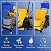 HOMCOM 2 x 6.9 Gallon Mop Water Bucket Wringer Cart with Easy to Use Side Press Wringer, Smooth Wheels, Mop-Handle Holder