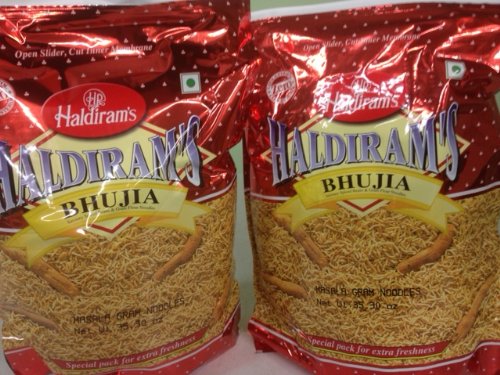 Set of 2 Haldiram's Bhujia, Savory Spiced Beans & Gram Flour Noodles - 35.30oz, 1kg