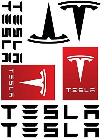 Tesla Logo Decal Sticker Set