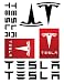 Tesla Logo Decal Sticker Set