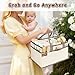 Resovo Baby Diaper Caddy Organizer with Handle, Baby Shower Gifts Basket, Nursery Storage Organizer for Newborn, Newborn Essentials Registry Must Have, Portable Car Caddy Organizer for Diapers