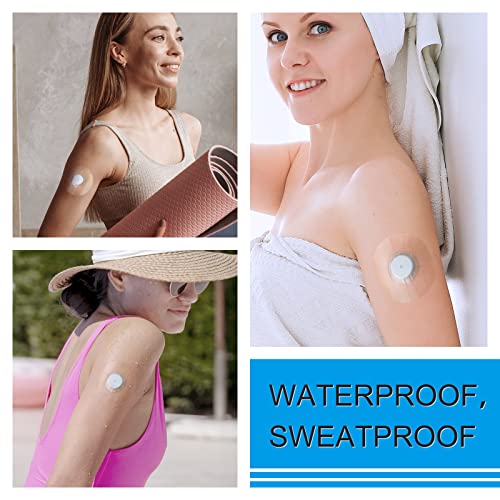 Kuruyo Freestyle Sensor Adhesive Bandage Patches For Libre 2 Cover Waterproof Clear Film, Pack Of 60Pcs, Blue #TOP3