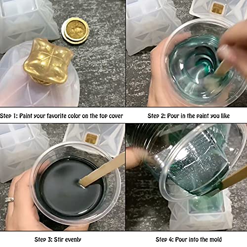 Siliconen Mallen Diy Opbergdoos Crystal Epoxy Opbergdoos Mold Crystal Epoxy Piramide Epoxy Hars Gieten Crystal Epoxy… - Afbeelding 5