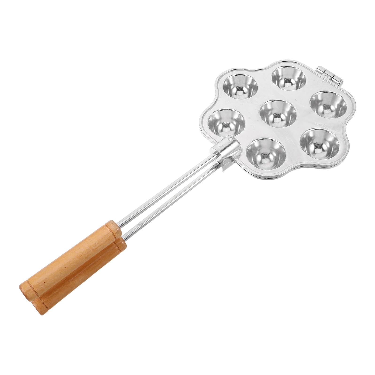 Mini Tart Mold Huecos con Mango de Madera Moldes para Tartas Pequeñas Resistentes y Reutilizables para Hornear Tartaletas y Postres Base Plana y Diseño Floral para Cocina