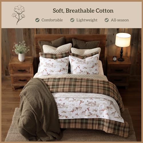 Image of Paseo Road Hunt Life Cotton Quilt Set, King Bedding Set with Pillow Shams