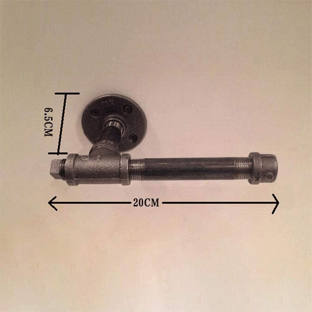 Toilet Paper Holder- Iron Pipe Towel HolderRustic Racks with Hardware for Bathroom Kitchen image 2