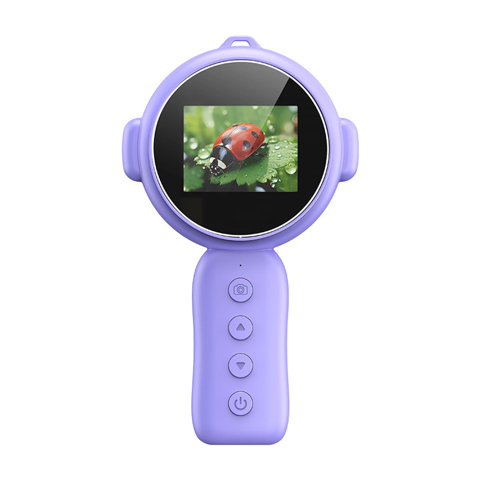 Jiingekk Purple Handheld Magnifier Glass With Led Lights Digital Microscope 500X Magnification 2In Color Screen Pocket Microscopes Digital