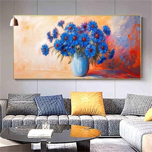 Peinture Diamant Fleur Gribouillis 5D Grand Format 70x140cm