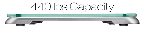 Miniatura 3 de Báscula digital de baño Ozeri Precision II capacidad de 440 libras con tecnología de detección de cambio de peso y activación StepOn transparente
