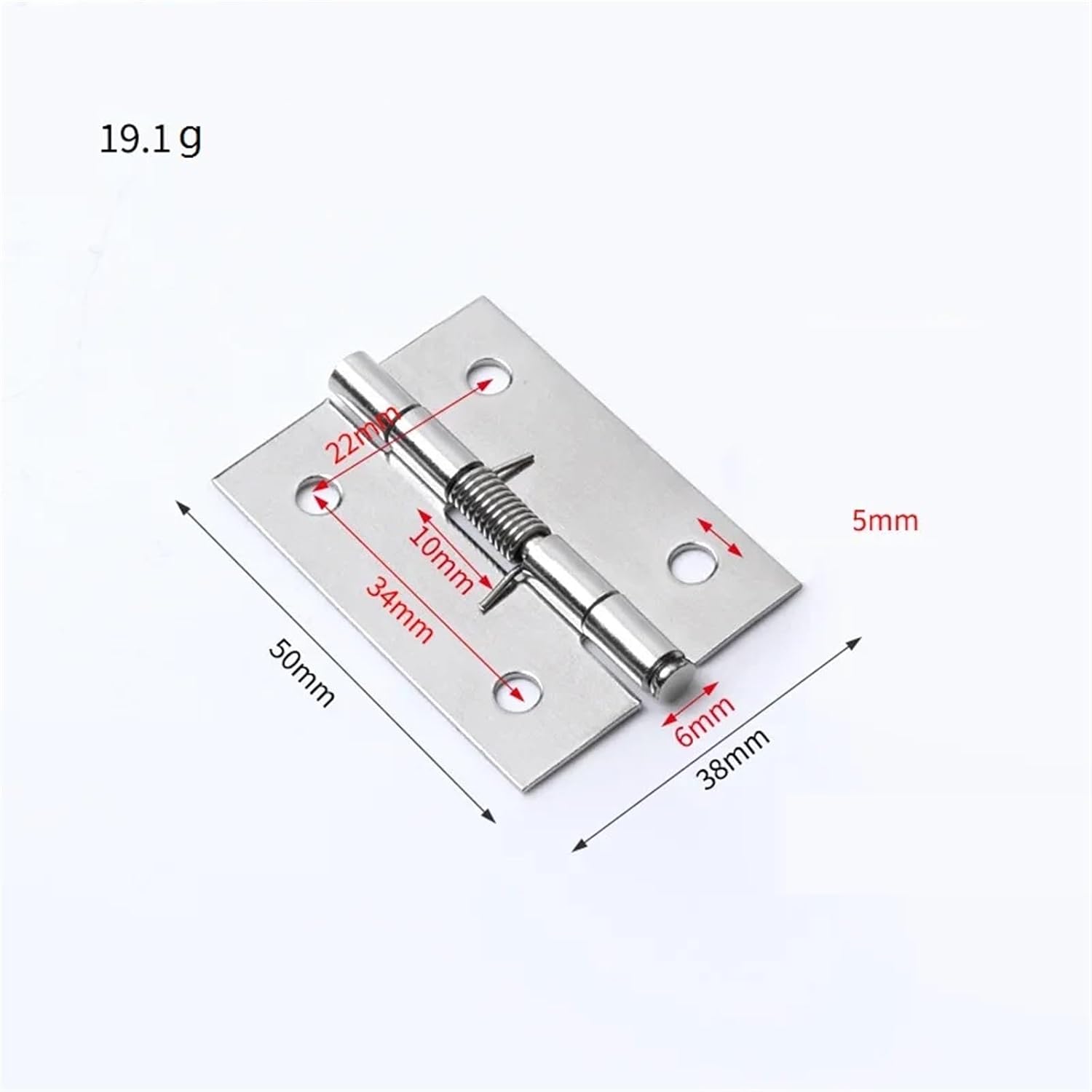 Ball Bearing Door Hinges Heavy Duty Hinges Door Hinges Cross Hinge Automatic Rebound Cabinet Cupboard Window Cabinet Jewelry Box with Spring Furniture Repair Hardware(50mm-3pcs)
