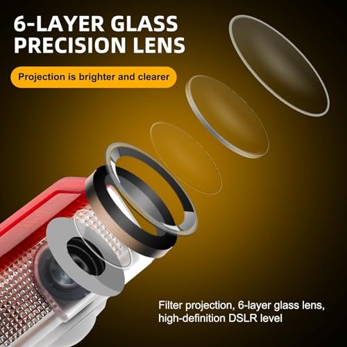 Paicreate 4Pcs Car Door Logo Light Projector Car Welcome Lights for Benzzz Cars Logo Projection Lamp Compatible with Benzzz Accessories A B C E M G GL GLA GLC GLE GLS - Image 4