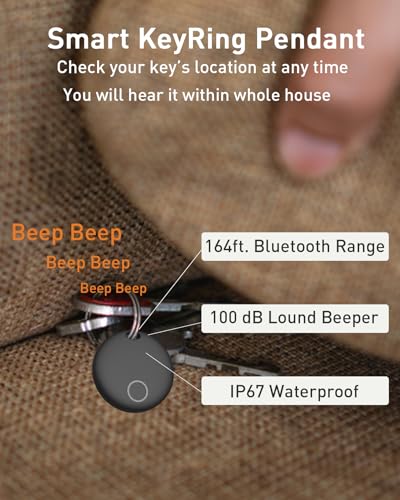 Air Tracker Tags [Apple MFi Certified] (iOS Only), Smart Bluetooth Tracker, Compatible with Apple Find My, Item Locator for Keys, Luggage, Wallet, Suitcase, Bags, IP67 Waterproof