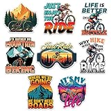 Mountain Biking Sport Sticker 8 Pcs (Large Size) Vinyl Stickers Laptop Waterproof...
